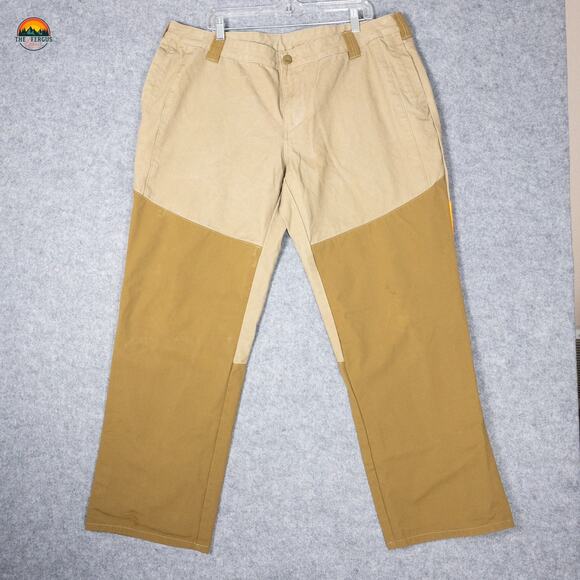 Cabela's Hunting Pants Brown Upland Brush Double Knee Suspender Men's 20/20 - Picture 2 of 14